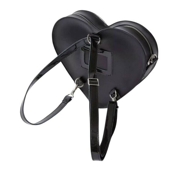 Dr. Martens Black Leather Heart Shaped Convertible Bag Backpack EXCELLENT! - Picture 6 of 16